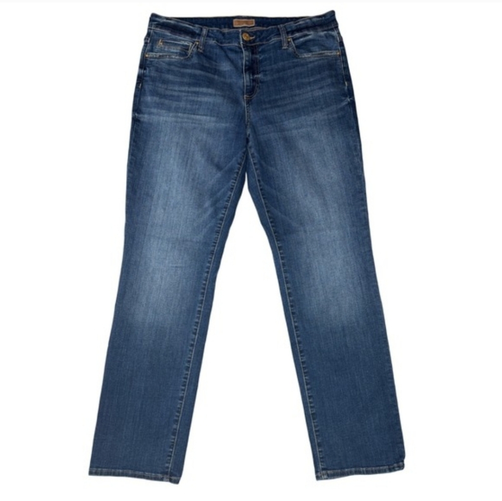 Kut from the Kloth Women's Medium Blue Straight-Leg Jeans - Size 14